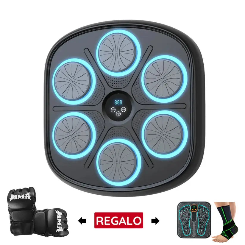 Máquina de Boxeo Musical Inteligente 3.0 con Bluetooth y Guantes