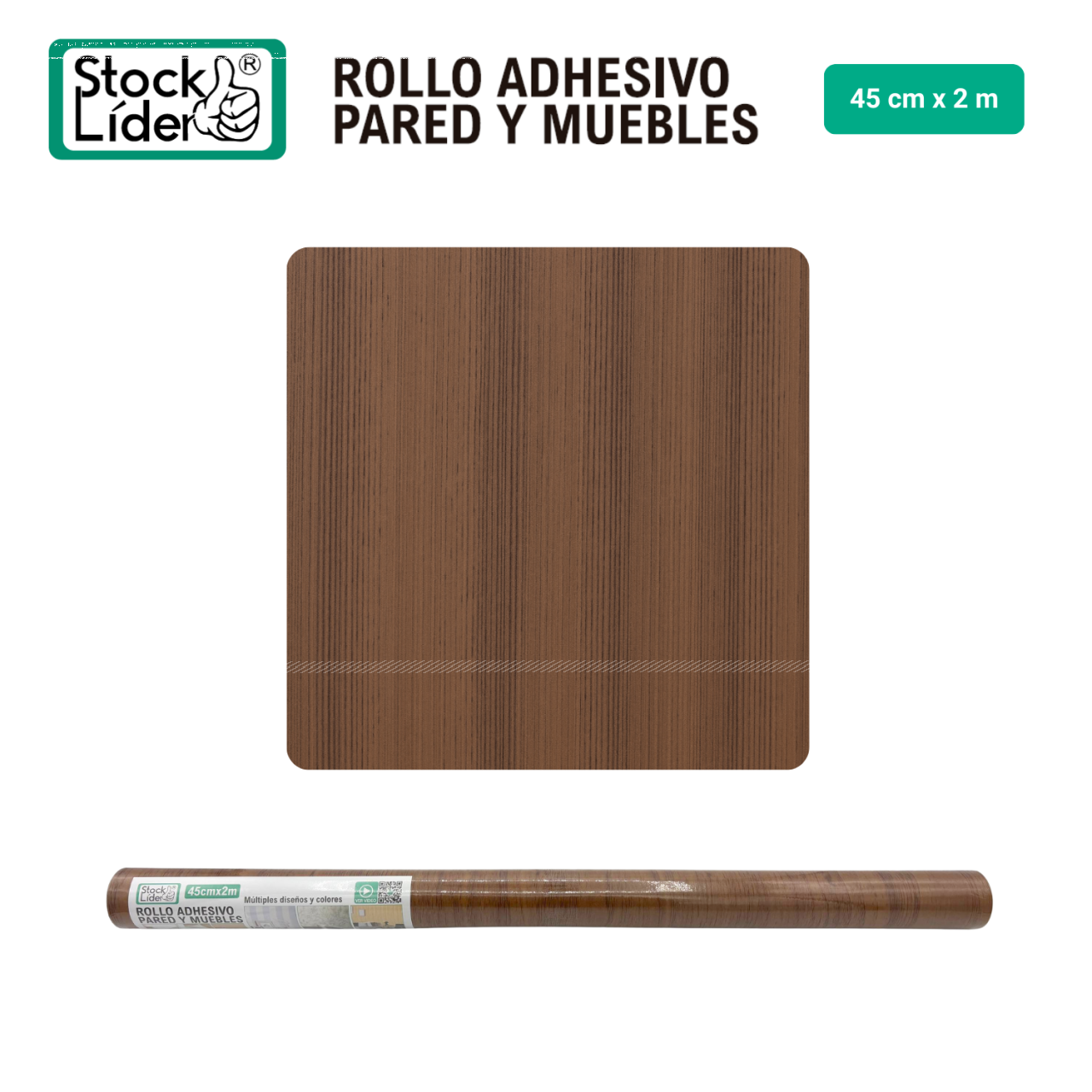 Rollo adhesivo pared y muebles 45cm x 2m