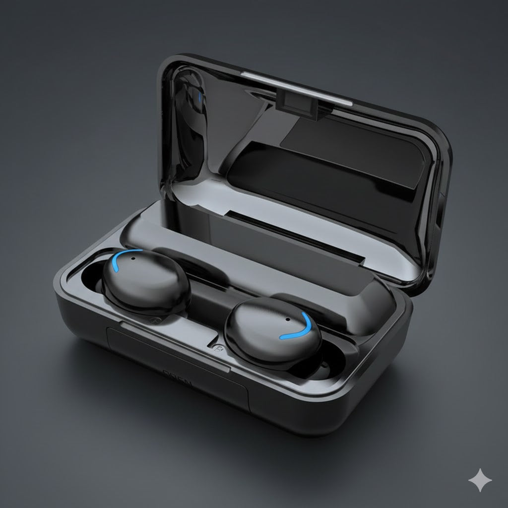 Auriculares Deportivos Inalámbricos F9 con Pantalla LED y Estuche de Carga de 2000 mAh