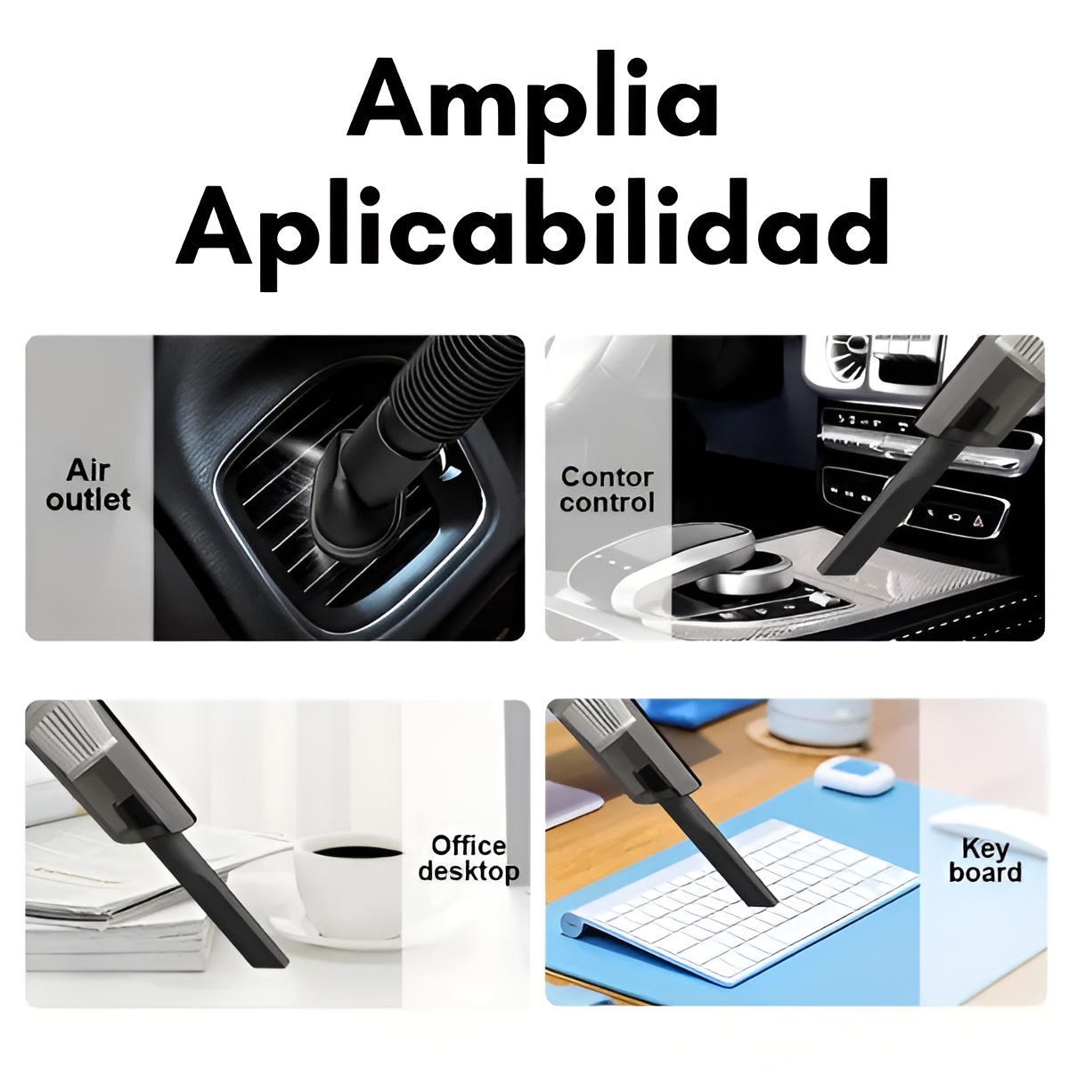 Aspirador Portátil para Coche y Hogar