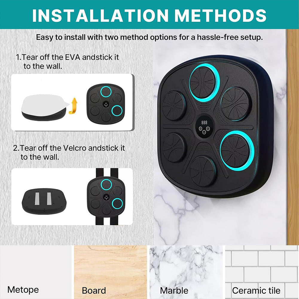 Máquina de Boxeo Musical Inteligente 3.0 con Bluetooth y Guantes
