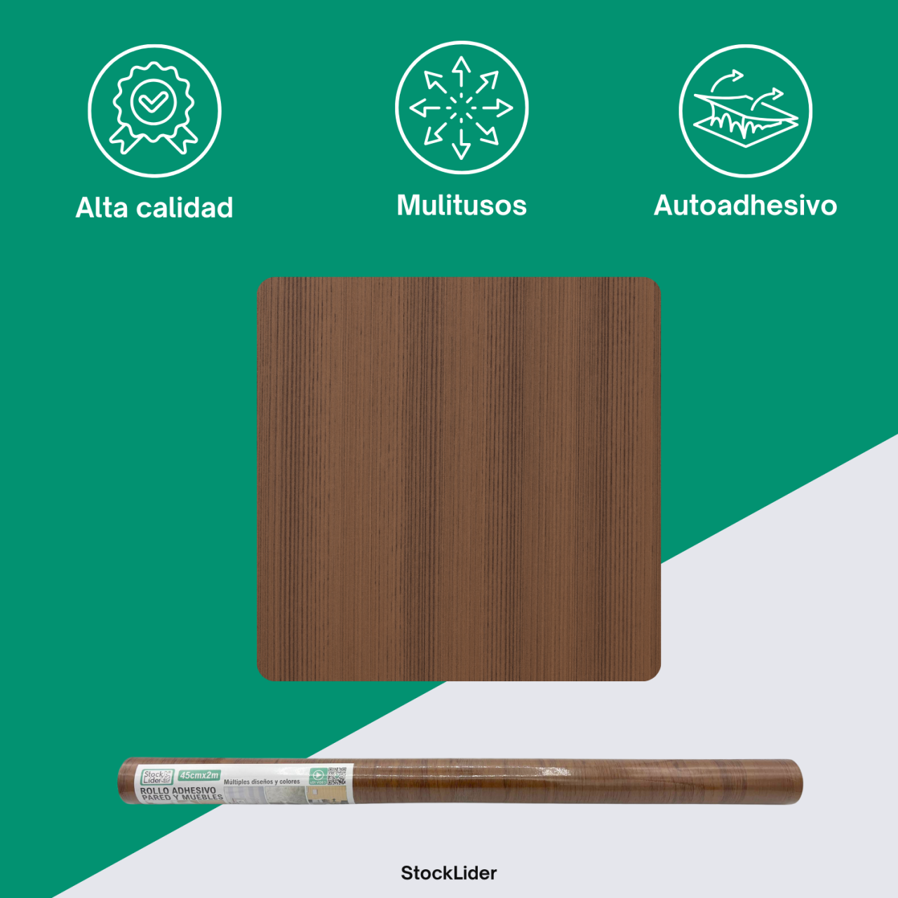 Rollo adhesivo pared y muebles 45cm x 2m