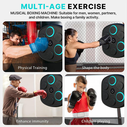 Máquina de Boxeo Musical Inteligente 3.0 con Bluetooth y Guantes