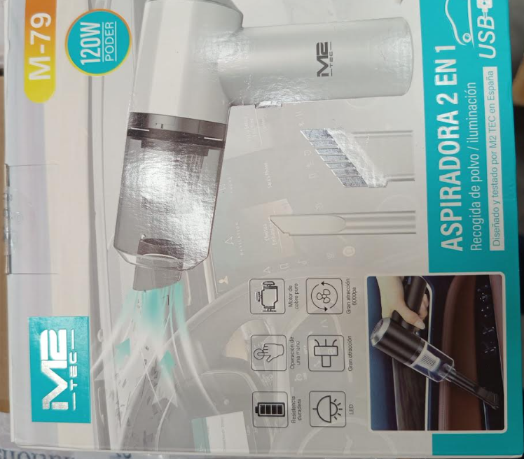 Aspirador Portátil para Coche y Hogar